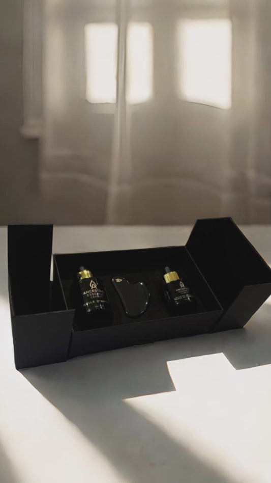 Coffret Trio d’Exception: Huiles Précieuses & Gua Sha