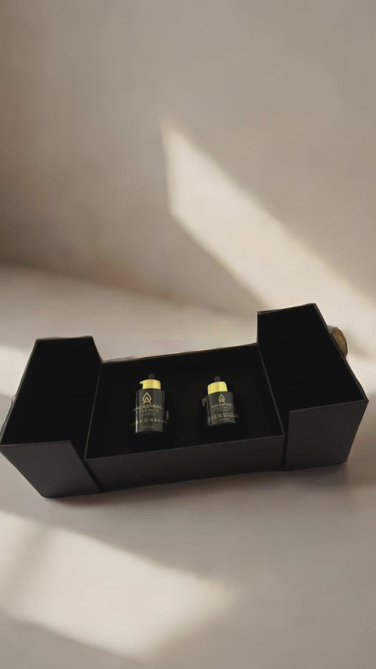 Coffret Duo Précieux: Huile d’Argan & Huile de Pépins de Figue de Barbarie 100% Pure